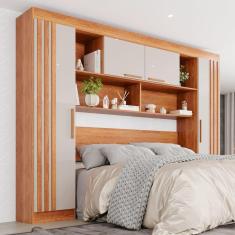 Guarda-roupa Modulado 4 Portas Apolo Cinamomo/Off-White