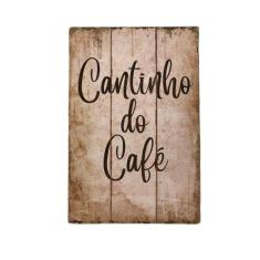Quadro Decorativo Cantinho Do Café 20X30 Cm