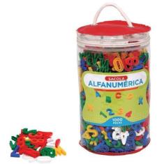 Brinquedos Educativos - Sacola Alfanumérica 1000 Peças - Sonho de Cria