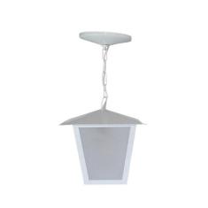 Pendente Colonial Quadrado L4C em Aço Branco - Ideal Iluminação