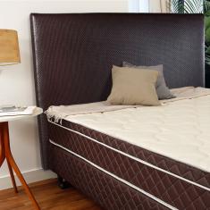Cabeceira Estofada Para Cama Box King 197cm Marrom Trama bf Colchões