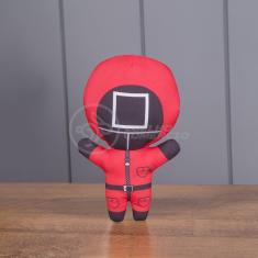 Boneco De Pelucia Squid Game Round 6 Vermelho 26Cm Quadrado