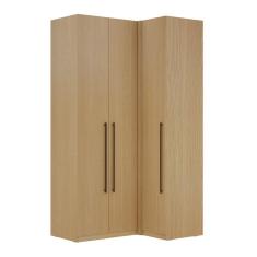 Guarda-Roupa de Canto Solteiro Infinity 3 Portas 2 Gavetas Savana