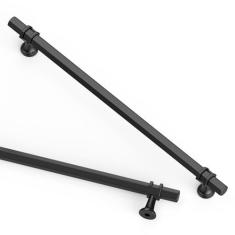 Asidrama Pacote com 10 puxadores de armário de cozinha preto fosco de 254 mm, puxadores de armário de cozinha para puxadores de gaveta de armário