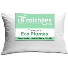 Travesseiro Ecoplumas de Fibra Siliconada Percal 180 Fios Antialérgico
