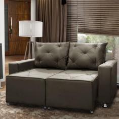 Sofá 2 lugares Retrátil e Reclinável Bariloche 1.80cm C/ Molas Suede S