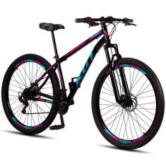 Bicicleta Aro 29 KGT Shift Aço Carbono 21 marchas Freios a Disco Suspe
