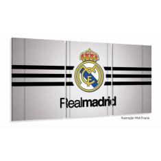Quadro decorativo Real Madrid C F 3 Peças 120x60 em tecido