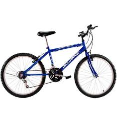 Bicicleta Aro 24 Masculina Sport 18 Marchas Azul