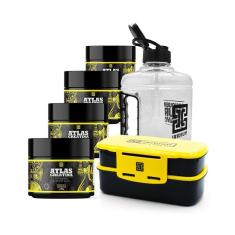 Kit 4x Creatina Atlas + Marmiteira + Galão 1,5L - Iridium Labs-Unissex