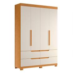 Guarda Roupa Solteiro Doble 4 Portas e 4 Gavetas - Móveis Albatroz