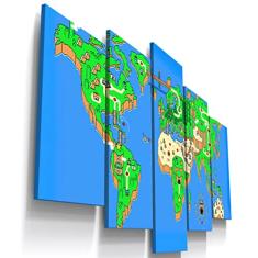 Quadros Decorativos Mapa Mario Bros Jogo Quarto