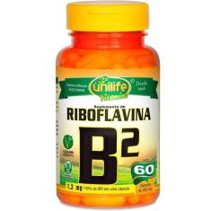 Vitamina B2 Riboflavina 60 Cápsulas Unilife