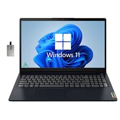 Lenovo Laptop FHD IdeaPad 3 de 15,6 polegadas 2023, AMD Ryzen 7 5825U, 8GB RAM, SSD NVMe de 256 GB, AMD Radeon Vega 8, leitor de impressão digital, webcam HD 720p, Wi-Fi 6, HDMI, Win 11, azul, cartão USB SnowBell de 32 GB
