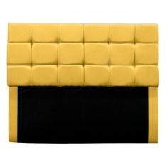 Cabeceira Cama Box Estofada King 195 Cm Bianca Suede Cor:amarelo