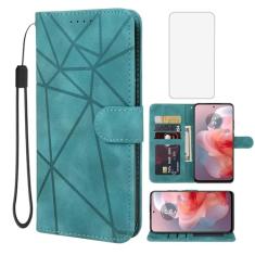 Wanyuexes Capa carteira para Moto G Power 2024/Motorola G Power 2024 5G com protetor de tela de vidro temperado, capa de celular flip de couro com suporte para cartão de crédito para Motorola Moto G