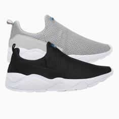Kit 2 Tênis Masculino Esporte Academia Caminhada Leve Macio-Masculino