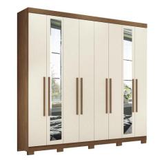 Guarda Roupa Casal Master New 8.4 8 Portas com Espelho e Pés - Santos 