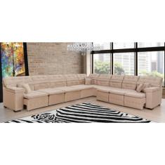 Sofá Magno 4.57x4.57m de Canto, Retrátil e Reclinável - Sofisticato, b