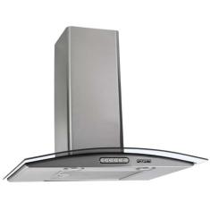 Coifa Fogatti de Parede Vidro Curvo Slim Inox 60cm 4 e 5 Bocas, 110V