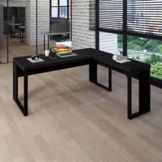 Mesa L Escritório Industrial 1,70m x 0,70m Pés Metal F5 - F5 Office G,