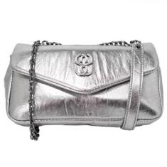 Bolsa Feminina Média Schutz Shoulder Baguete Hoover Couro Tiracolo 500182742-Feminino