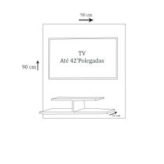 Painel Para Tv Até 32 Polegadas Branco Em Mdf