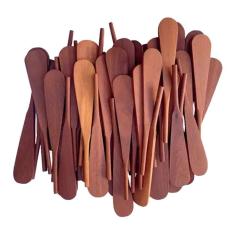 Kit 100 Peças Espátula Mineira Patê De Pau Madeira 16 Cm