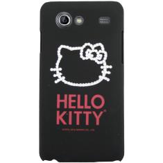 Capa para Celular Galaxy S2 Lite Hello Kitty Cristais Policarbonato Preta - Case Mix