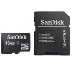 Cartão De Memória 16Gb Sandisk Micro Sd Com Adaptador