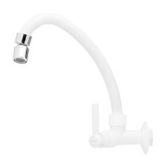 Torneira Giratoria Parede Cruzeta Branca