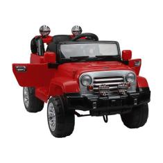 Carrinho Jipe Elétrico Infantil Trilha 12V Vermelho com Controle Remot