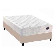 Cama Box Solteiro + Colchão Ecoflex Alva Molas Ensacadas 88x188x76