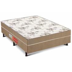 Cama Box Conjugado Casal: Colchão Ortopédico UniPremium Class Clean (138x188x40) Polar