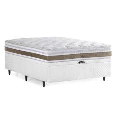 Cama Box Baú Casal Herval Amore, Molas Ensacadas, 74x138x188 cm
