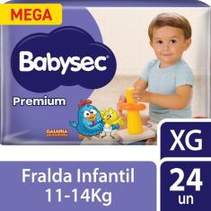 Fralda Babysec Premium Mega Tamanho XG 24 Unidades, XG, 24