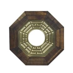 Quadro Baguá Céu Posterior Com Espelho Moldura Escura -18Cm