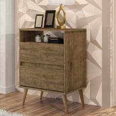 Mesa de Cabeceira 2 Gavetas Lotus J&A Móveis Jequitiba