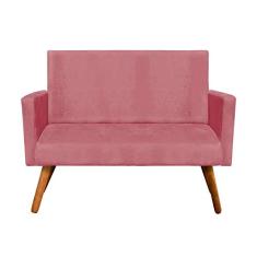 Sofá Retrô Namoradeira Nina 2 Lugares Suede - D'Rossi