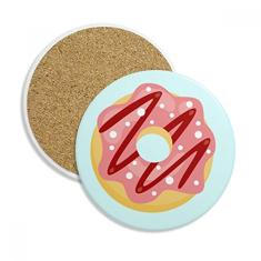 Rosquinha vermelha sobremesa doce copo copo copo copo proteção mesa pedra absorvente