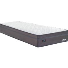 Colchão Solteiro Molas Bonnel 88x188x26cm Otawa Mannes Branco/Cinza