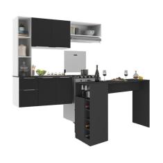 Armário Cozinha Bancada Americana/mesa Gourmet Sofia Multimóveis Mp2195