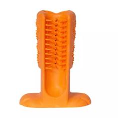 Escova Dental Laranja Para Cães Medio Truqys Pets