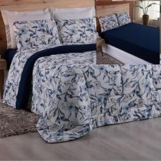 Coordenado Edredom E Lençol Queen Malha Fio Penteado - Rosê - Casa Sho