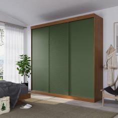 Guarda-roupa Casal 3 Portas De Correr Samambaia Cabecasa Madeiramadeira Freijó-verde