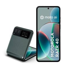 Smartphone Motorola Razr 40 5G - 256GB 10GB Ram Boost 64MP com Moto AI NFC Dobrável - Sage Green