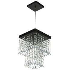 Lustre Pendente De Cristal Acrílico Marrycrilic Preto - MARRYLUZ