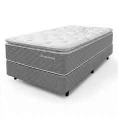 Cama Box com Colchão Solteiro Molas Ensacadas Pillow Top Premium Sleep