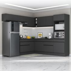 Armário De Cozinha Completa De Canto Mp2105.895 Preto