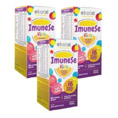 3x Imunese Kids- 16 Vitaminas e Minerais-50ml- Tutti Frutti Ekobé 